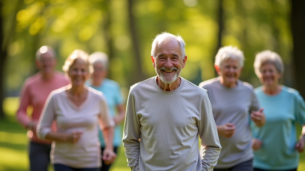 Senioru grupa parkā
